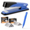 Marsrock Heavy Duty Stapler for Desk with 50 Sheet, 3000 Staples, Blue