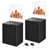 Marsui 2 Pack Acrylic Suggestion Donation Box Large Safe Ballot Box with Lock and Sign Holder for Voting Charity Business Cards Collection Display Ticket Comment (Black,8.27 x 6.69 x 5 Inch)