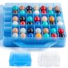 Marsui 2 Pcs Double Sided No Bpa Toys Organizer Storage Compatible with Mini Toys, Small Battle Balls, Tools, Double Sided Carrying Box, 48 Compartments