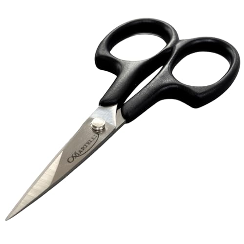 Martelli Precision Scissors, Stainless Steel, 4 Inch, Tailor Scissors - Embroidery Scissors - Fabric and thread Snips for tight spaces and detail, Ambidextrous, Single Bevel Blade