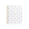 Mary Square Heirloom Tile Sermon Notes Journal, 9 x 7.5 Inch Christian Spiral Notebook with Blue Floral Design, 190 Guided Pages with Scripture, Prayer & Reflection Sections