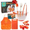 MasterChef Junior Cooking Essentials Set - 9 Pc. Kit Includes Recipes, Apron, Cutting Board, Mixing Bowl, Measure Cups, Spoons, Homemade Holiday Gifts