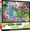 MasterPieces - 500 Piece Jigsaw Puzzle, Glows in the Dark, Hidden Images, Unicorns Retreat, Fun for Adults, Family, Kids, 15" x 21"