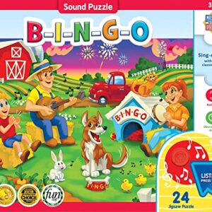 Masterpieces 24 Piece Bingo Sing-A-Long Sound Floor Puzzle for Kids - 18"x24"