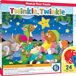 MasterPieces 24 Piece Twinkle Twinkle Sing-A-Long Sound Floor Puzzle For Kids - 18"x24"