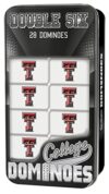 MasterPieces Game Day - NCAA Texas Tech Red Raiders - 28 Piece Team Logo Double Six Domino Set