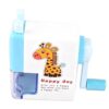 Masyrt Cute Mini Hand Cranked Pencil Sharpener, for Kids Students School Office Home Art Projects, with Large Capacity Pen Dust Box (Blade Giraffe)