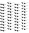 Matcheck 40 Pack Retro Rectangle Sunglasses Bulk Narrow Frame Glasses Wholesale white Women Square Eyewear Party Favor Shades