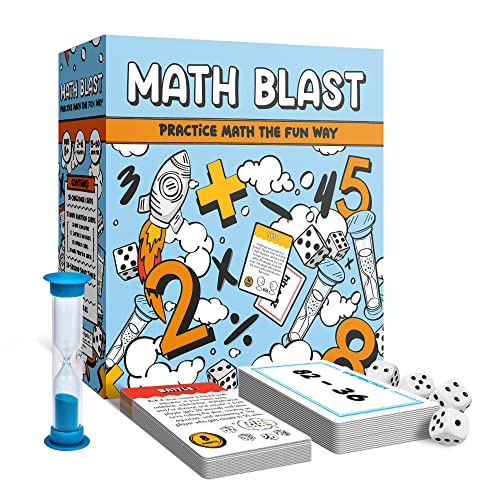 Math Blast! Cool Math Games for Kids 8-12 - Fun Educational Mental Math Game for Home & Classroom - Practice Math the Fun Way