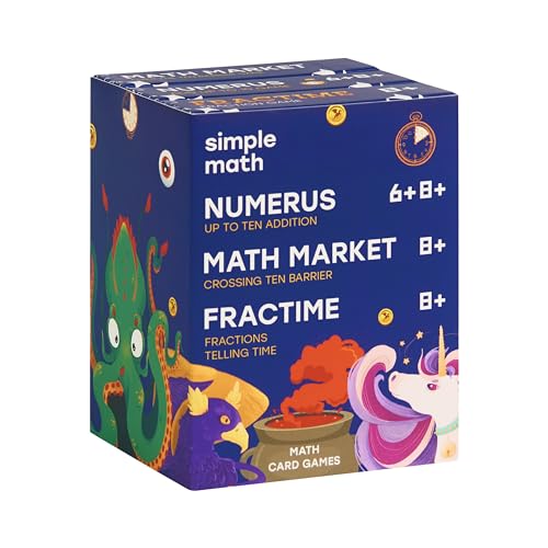 Math Card Games Bundle for Kids 6+ & 8+ | 3 Games Included | Fun & Education | Help to Build Math, Focus and Logic | Recommended by Teachers | 2-6 Players | 10 min Playtime (Math Card Bundle)