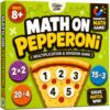 Matheroni Pepperoni Math Games for Kids 8-12, Division & Multiplication Game, Educational STEM Board Games with Fun Pizza Theme, 3rd-6th Grade Learning Toys by Pidoko Kids