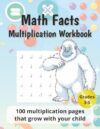 Math Facts Multiplication Workbook: 100 Pages of Progressive Drills, Multi-Digit Challenges, and Answer Key for Grades 3–5 (Numbers 2–100)