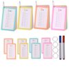 Math Flash Cards for Kids Ages 5–8 | Addition, Subtraction, Multiplication & Division | 4-Pack Complete Math Learning Set | Reusable Cards with Rings & Markers | Math Facts & Times Tables Practice
