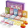 Math Flash Cards Set of 5 Addition Subtraction Division Multiplication Make 10 Games 276 Math Learning Double-Sided Flashcards with 5 Rings 2 Quick Answer Bells for Kids Kindergarten 1st 2nd 3rd Grade