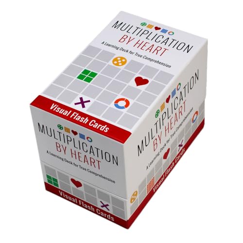 Math for Love Multiplication by Heart | Multiplication Flash Cards for Kids Grades 3–5 | Visual Spaced Repetition for Fact Mastery in 5 Minutes a Day | 162 Cards, 3 Decks