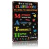 Math In This Classroom We Work To Understand Funny Poster 8″*12″" Vintage Aluminum Metal Tin Signs-for Living Room Kitchen Bedroom Cafes Patio Porch Wall Decor