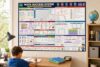 Math Poster for Classroom 60x40'' Math Bulletin Board Elementary School Supplies Classroom Decorations Educational Poster for Kids Ages 7-12 Multiplication, Division, Fractions, Decimals Wall Decor