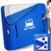 Mattress Bags for Moving, BETU Mattress Protector Waterproof Mattress Cover Twin Size Storage Bags with 8 Heavy-Duty Handles and Zipper for College Bed Extra Thick Large Reusable (77"x42"x15" Blue)