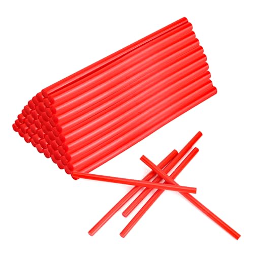 MATUFF Red Hot Glue Sticks Mini 0.27" x 5.9 inches, Colored Hot Melt Mini Glue Sticks for All Temperature Mini Glue Guns, for DIY Craft Arts and Wedding Cards, Stamp Sealing, Bulk Red hot Glue 60 Pack