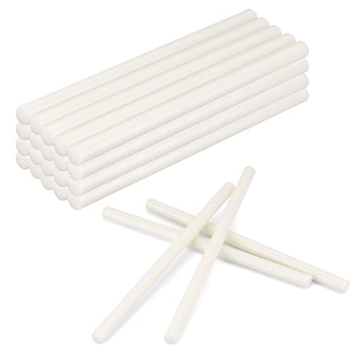 MATUFF White Hot Glue Sticks Full Size 0.43” Dia x 8” Long, 20 pcs Hot melt Adhesive Glue Sticks, All-Purpose Colored Glue Gun Sticks for DIY White Crafting Arts and Wedding Cards, Stamp Sealing