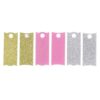 Mavaol 24 Pieces Acrylic Name Tags Blank Unfinished Glitter Name Plates for 40oz Cup Lid DIY Card Decoration