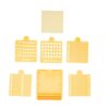 Mavaol Sticky Note Template Set 5 Stencils and 1 Color Post Note Reusable Holder Storage Box for To Do List Management Yellow