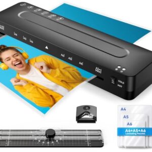 MAXDONE Laminator Machine 11x17-4-in-1 Thermal Cold 13 Inch Laminating Machine with Sheets, Paper Trimmer & Corner Rounder, ABS Jam Release & Fast Warm-up Laminator for A3/A4/A5, Home Office School