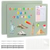 MAXECHO 2 Pack Sage Green Magnetic Bulletin Board, 17.5"x13.5" Magnet Boards for Wall, Cabinet to Display Photos, Notes