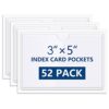 MaxGear Clear Adhesive Label Pockets, Tote Label Holders for Storage Bins, Plastic Storage Baskets