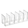 Maximize Desk Space with Clear Vertical File Organizer, 5-Slot Acrylic Document Holder for Papers and Magazines, Wall Mountable Office Storage Rack