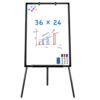 Maxtek Easel Whiteboard 36 x 24, Stand Tripod with Height Adjustable, Black
