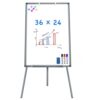 Maxtek Easel Whiteboard 36 x 24, Stand Tripod with Height Adjustable, Gray