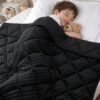 MAXTID Weighted Blanket for Kids 5lbs 36"x48" Kids Blanket for Boys & Girls Weighted Throw Blanket Children Bedding Gifts for 5 6 7 8+ Year Old Kid Small Weighted Comfort Blankets,Black