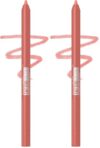 MAYBELLINE Tattoo Studio Sharpenable Eyeliner Pencil, 36 Hour Wear, Waterproof, Peach Pop, 1 Count (Pack of 2)