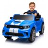 Maybird Licensed Dodge 12V Kids Ride On Police Car, Electric Toy Car with Parental Remote Control, Real Megaphone, Siren Lights & Music, Dual Motors, Safe Electric Car for Toddlers Boys Girls (Blue)