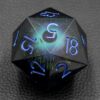 Maywin Oversized Large 50MM Eyeball Core D20 with Gift Case,Handmade Sharp Edge Single Jumbo Polyhedral Dungeons and Dragons Dice(Purple Persian Eyeball-1)