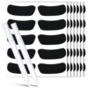 MBAIYO Sports Eye Stickers Black, 100 Pairs face Strips with 2 Markers, Breathable Eye Supplies，Self-Adhesive Sport Sticker Accessories for Baseball Football Softball Games