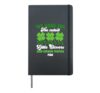 MBU St. Patrick's Day Mother Baby Nurse Shamrock Hardcover Journal, Black