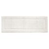 mDesign Soft 100% Cotton Luxury Hotel-Style Rectangular Spa Mat Rug, Plush Water Absorbent, Decorative Border for Bathroom Vanity Bathtub/Shower, Machine Washable Long Runner - 60" x 21" - Natural/Tan
