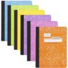 Mead Composition Notebook, College Ruled 7.5" x 9.75" Paper, 100 Sheets, Assorted Colors, 6 Pack (850106-ECM)