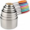 Measuring Cups Set of 8 Stainless Steel Stackable Nesting Measuring Cups