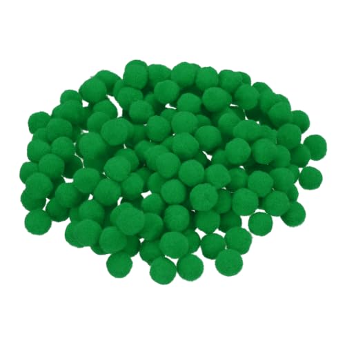MECCANIXITY 120Pcs Pom Poms, 0.6inch Craft Balls, Dark Green | Pompoms, 15mm Small Fuzzy Puff Ball Bulk for Arts DIY Creative Crafts Making Party Home Decorations Hobby Supplies