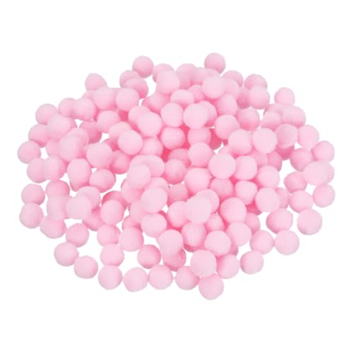 MECCANIXITY 120Pcs Pom Poms, 0.6inch Craft Balls, Light Pink | Pompoms, 15mm Small Fuzzy Puff Ball Bulk for Arts DIY Creative Crafts Making Party Home Decorations Hobby Supplies