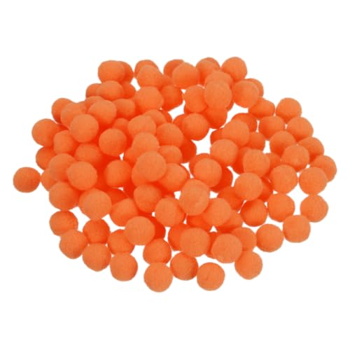 MECCANIXITY 180Pcs Pom Poms, 0.6inch Craft Balls, Orange Yellow | Pompoms, 15mm Small Fuzzy Puff Ball Bulk for Arts DIY Creative Crafts Making Party Home Decorations Hobby Supplies