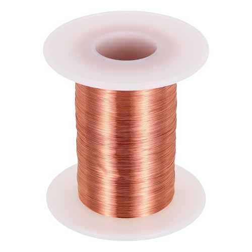 MECCANIXITY 36 AWG Magnet Wire, 36 Gauge Enameled Copper Wire, 4 oz Magnetic Coil Wire for Transformer, Motor, Electric, 155C(311F)