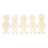 MECCANIXITY 50 Pcs Unfinished Wooden Person Cutouts 1.89 Inch People Figure Wood Cutouts Kit Wooden Chips for DIY Crafts Painting Creative Woodcraft Projects Home Decor