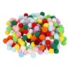 MECCANIXITY 80Pcs Pom Poms, 1inch Craft Balls, Mixed Color | Pompoms, 25mm Small Fuzzy Puff Ball Bulk for Arts DIY Creative Crafts Making Party Home Decorations Hobby Supplies
