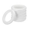 MECCANIXITY Craft Foam Wreath 12cm/4.72" White 6 Pcs | Lightweight, Round Foam Wreath Polystyrene Circles Ring for Wedding Home Flower Projects DIY Arts Christmas Decoration