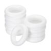 MECCANIXITY Craft Foam Wreath 5cm/2" White 10 Pcs | Lightweight, Round Foam Wreath Polystyrene Circles Ring for Wedding Home Flower Projects DIY Arts Christmas Decoration