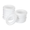 MECCANIXITY Craft Foam Wreath 8cm/3.15" White 10 Pcs | Lightweight, Round Foam Wreath Polystyrene Circles Ring for Wedding Home Flower Projects DIY Arts Christmas Decoration